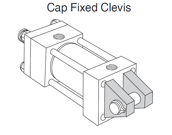 Cap Fixed Clevis Mounting of Hydraulic Cylinders