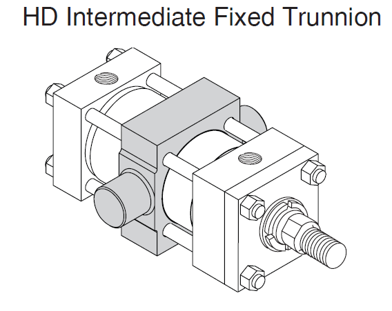  Hd Intermediate fixed Trunnion Mounting of Hydraulic Cylinders