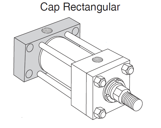 Cap Rectangular Flange Mounting of Hydraulic Cylinders