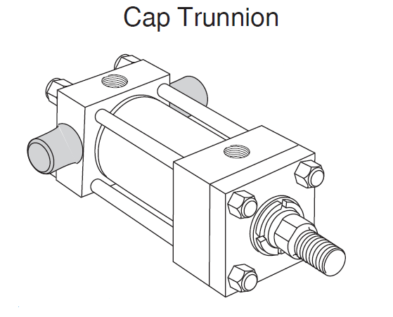 Cap Trunnion Mounting of Hydraulic Cylinders